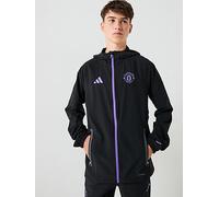 adidas Junior Manchester United Vis Tech Hooded Training Jacket, Black, Size 5-6 Years Black