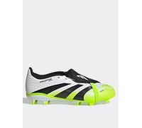 adidas Predator League Fold-Over Tongue Firm Multi Ground Football Boots Kids, Cloud White/Core Black/Lucid Lemon, 12 UK Child