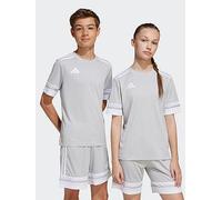 adidas Unisex Kids SQUADRA25 Jersey Short Sleeve Kids, Team Light Grey/White, 11-12 Years