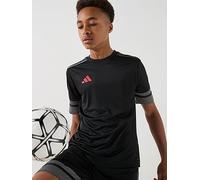 adidas Junior Squadra 25 SS Shirt Black Team Grey Four Pure Ruby
