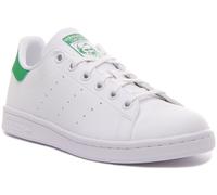 Adidas Junior Stan Smith Classic Tennis Unisex Shoes In White Green UK 3 - 6
