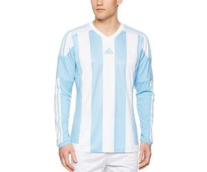 Adidas Junior Striped Long Sleeve Jersey Colour: Blue, Size: 7-8 years