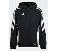adidas Junior Tiro 24 Football Windbreaker Jacket - Black/white, Black, Size 11-12 Years Black