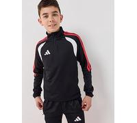 adidas Junior Tiro 26 Football 1/4 Zip Top, Black, Size 7-8 Years Black