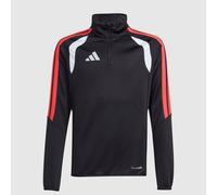 adidas Junior Tiro 26 League Slim Fit 1 4 Zip Training Top Black Semi Lucid Red