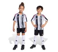 adidas Kids Juventus 25/26 Home Mini Football Kit, Black/White, Size 3-4 Years Black/White