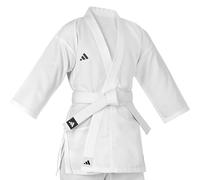 adidas K150 Karate Student Martial Arts Gi Uniform with Belt, Ultralight, Traditional Crossover, White, 150 cm