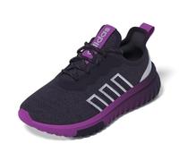 adidas Kaptir Unisex Kids' Flow 2.0 Sneaker, Aurora Black/Metallic Silver/Urora Plum, 17.5 cm