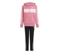 Adidas Kids 3 Stripe Hooded Tracksuit Sports Casual Set Juniors Fleece