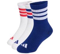 adidas - Kid's 3-Stripes Concept Crew 3-Pack - Sports socks size 28-30, blue