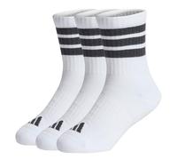 adidas Unisex Kids 3STRIPES CUSHIONED SPORTSWEAR CREW SOCKS 3 PAIR PACK, white/black/black, 5-6 Years