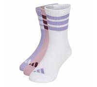 adidas Unisex Kids 3Stripes Cushioned Sportswear Crew Socks 3 Pair Pack Socks, magic lilac/white/magic mauve, 4-5 Years