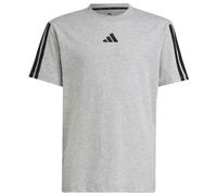 adidas Unisex Kids Essentials 3 Stripes T-Shirt, Medium Grey Heather/Black, 7-8 Years