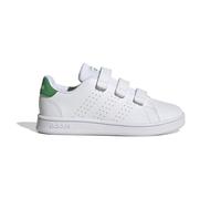 adidas Sportswear Childrens Unisex Advantage Court Lifestyle Hook-and-Loop Shoes - White - Size EU 32