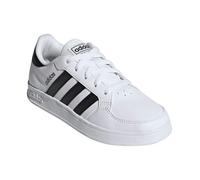 Adidas Kids Breaknet 2.0 Synthetic Leather Trainers - White / Black - 13.5 Child UK - White/Black - 100% Mixed