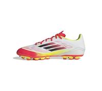 adidas Unisex F50 League Football Boots Artificial Ground, Cloud White/Core Black/Solar Yellow, 9.5 UK