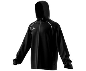 adidas Kid's Core 18 Rain Jacket, Black/White, Size 140