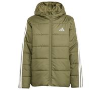 adidas - Kid's Essentials 3-Stripes Padded Jacket - Synthetic jacket size 176, olive