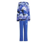Adidas Kids Essentials Allover Print Hoodie & Jogger Set Colour: Blue, Size: 4-5 years
