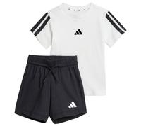 adidas Sportswear Infant Unisex Essentials Tee Set, White/Black, Size 3-6 Months White/Black