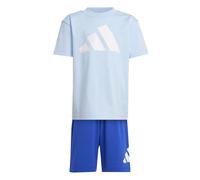 Adidas Kids Essentials T-Shirt & Shorts Set Colour: Blue, Size: 7-8 years