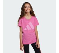 adidas Girl's Essentials Big Logo T-Shirt, Pink Fusion/White, 9-10 Years