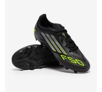 adidas F50 Club Firm Multi Ground Football Boots Kids, Core Black/Iron Metallic/Lucid Lemon, 1 UK Child