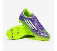 adidas F50 League Firm Multi Ground Football Boots Kids, Purple Rush/Cloud White/Lucid Lemon, 4 UK Child