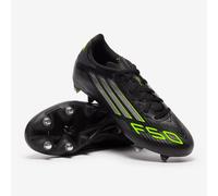 adidas F50 League Soft Ground Football Boots Kids, core Black/Iron met./Lucid Lemon, 1 UK Child