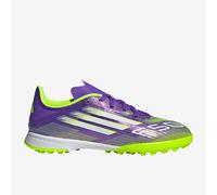 adidas F50 League Turf Football Boots Kids, Purple Rush/Cloud White/Lucid Lemon, 2 UK Child