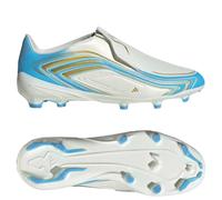 Adidas Kids F50 Messi League Laceless FG - Ivory/Semi Blue Burst/Icey Blue
