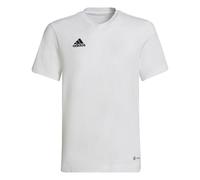 adidas Kids Football T-Shirt Entrada Cotton Youth White Teamwear Top
