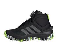 adidas Kids Fortatrail Shoes Childrens Boots Black/Iron/Lemon 2 UK Child