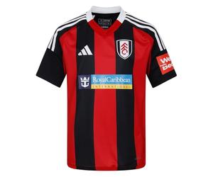 adidas Kids Fulham Away Shirt 2024 2025 Juniors Red/Black 11-12 Years