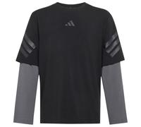 adidas - Kid's Future Icons 2-In-1 Long Sleeve T-Shirt - Longsleeve size 140, black