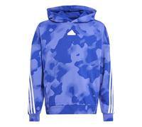 Adidas Kids Future Icons Camo Printed Hoodie Colour: Blue, Size: 13-14 years