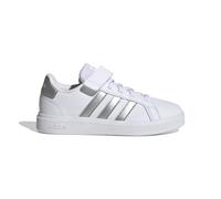 Adidas Kids Grand Court Lifestyle Court Elastic Lace and Top Strap Shoes Colour: White, Size: 2.5 UK