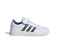 Adidas Kids Grand Court Lifestyle Court Elastic Lace and Top Strap Shoes Size: UK 13 1/2c, Colour: White