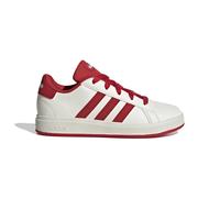 adidas Unisex Kids Grand Court Lifestyle Tennis Lace-up Shoes Tennis Shoes, Off White Collegiate Red Core Black, 3 UK Child