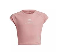 Adidas Kids' Jam Cotton Short-Sleeve Cropped Slim-Fit T-Shirt