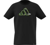 adidas Kids Logo T-Shirt Junior Short Sleeve Lifestyle Black 9-10 Years