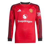 adidas Kids Manchester United Long Sleeve Home Shirt 2025 2026 Juniors