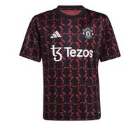 adidas Kids Manchester United Pre Match Shirt 2024 2025 Juniors Licensed Short
