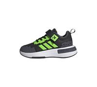 adidas Kids' Minecraft Fortarun 4.0 Children's Shoe, Black / White, 21.5 cm
