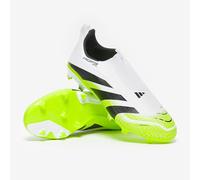 adidas Predator League Laceless Firm Ground Football Boots Kids, Cloud White/Core Black/Lucid Lemon, 3 UK Child