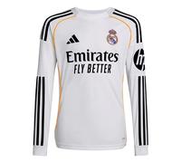 adidas Kids Real Madrid Home Long Sleeve Shirt 2025 2026 Juniors