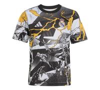 Adidas Real Madrid 25/26 Avengers Pre Match Junior Short Sleeve T-shirt Grey 9-10 Years Boys,Girls