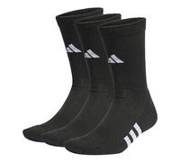 adidas Mens Training Cushioned Crew 3pack Socks - Black, Black/Black/Black, Size Xs, Men Black/Black/Black