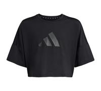 adidas - Kid's Sport Icon Crop Tee - Sport shirt size 116, black