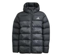 Adidas Kids Synthetic Down Allover-Print Jacket Colour: Black, Size: 11-12 years